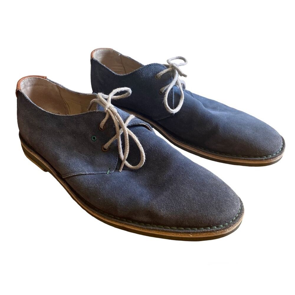 Ted Baker London | Chock Oxford Suede Derby Shoes Blue Size 13 - Picture 2 of 11
